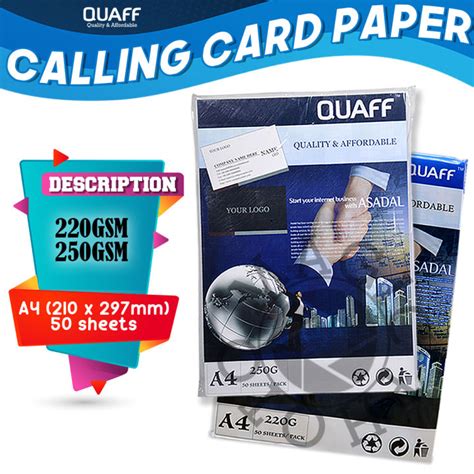 Magic Photo Quaff Calling Card Paper Matte A Size Gsm Gsm