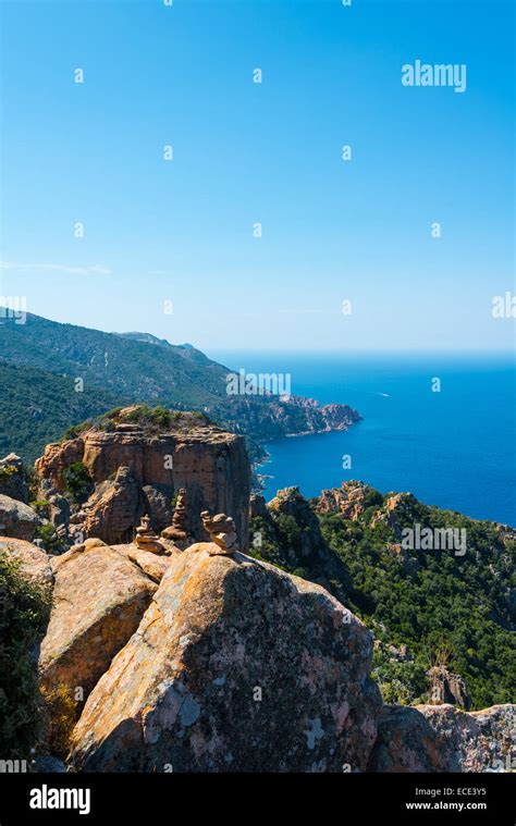 Felsformationen Calanche Von Piana Calanques De Piana Golf Von Porto