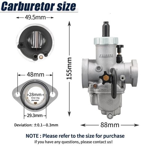 Snapklik Nibbi Pe Mm Carburetor For Cc Cc Flange