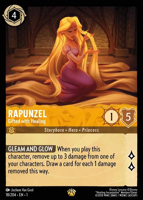 Rapunzel Gifted With Healing Lorcana Card Lorcana Gg