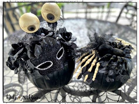 DIY Eerie, Elegant Black Pumpkin Decor - Debbee's Buzz