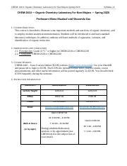 CHEM 2410 Syllabus Spring 2020 Print Pdf CHEM 2410 Organic