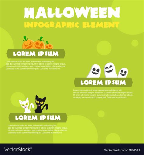 Halloween Infographic Element Style Collection Vector Image