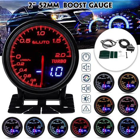 Buy Set Eluto V Mm Turbo Boost Gauge Vacuum Press Meter To