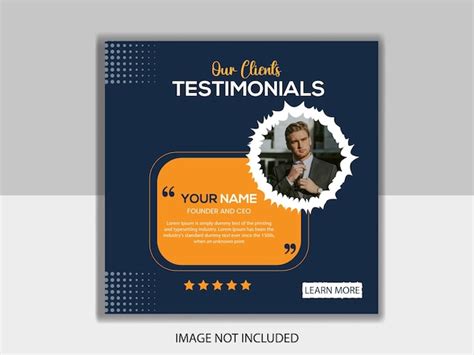 Premium Vector Client Testimonial Design Template