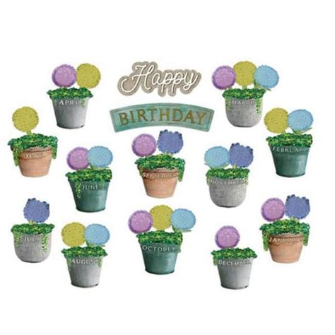 Eureka Eu Curiosity Garden Birthday Mini Bulletin Board Set