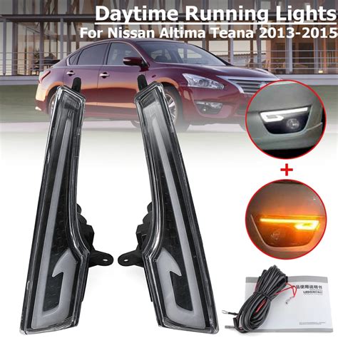 Pair Car Led Drl Daytime Running Lights For Nissan Altima Teana