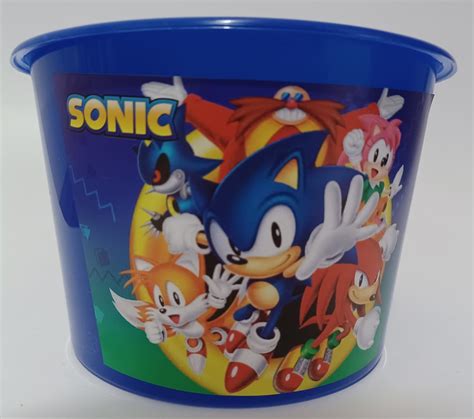 Balde de Pipoca Sonic | Elo7 Produtos Especiais