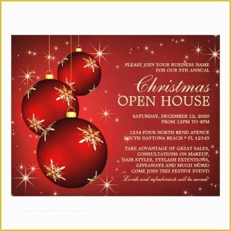 Open House Flyers Template Free Of Christmas & Holiday Open House Flyer ...