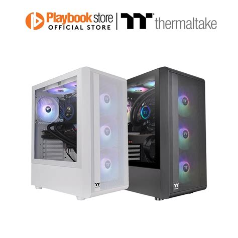 Thermaltake S200 Tempered Glass Side Panel Argb Mid Tower Chassis Desktop Pc Case Shopee Malaysia