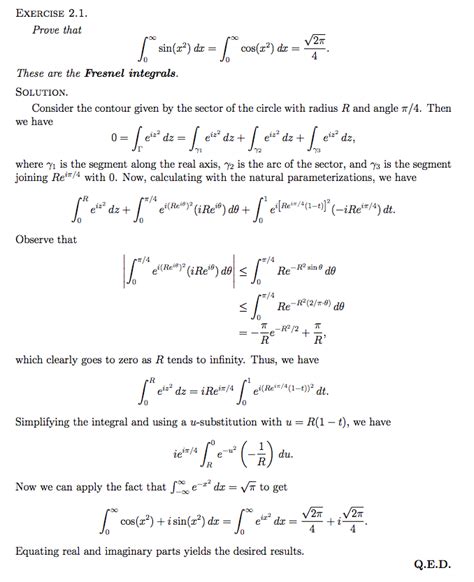 Complex Analysis Integrating Fresnel Integrals With Cauchy Theorem