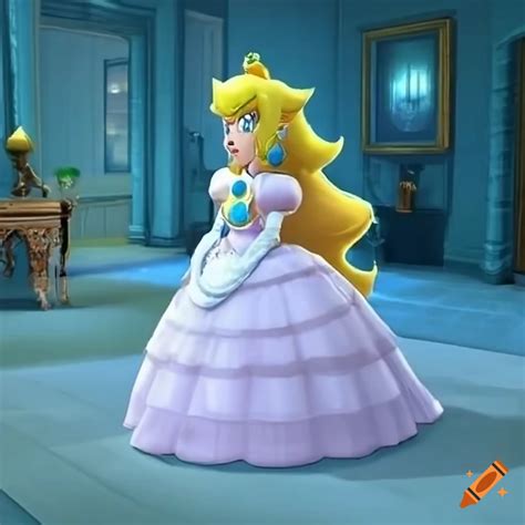 Link Dressed As Princess Peach In A Luxurious Dressing Room On Craiyon