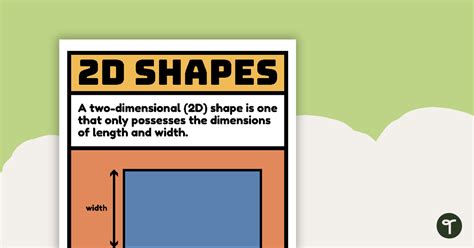 2d Shapes And 3d Objects Vocabulary Poster Teach Starter