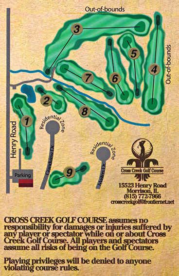 Cross Creek Golf Course Scorecard