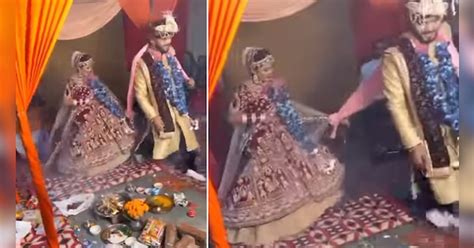 Wedding Video Panditji Says Stand Up For The Phere Bride Groom Started