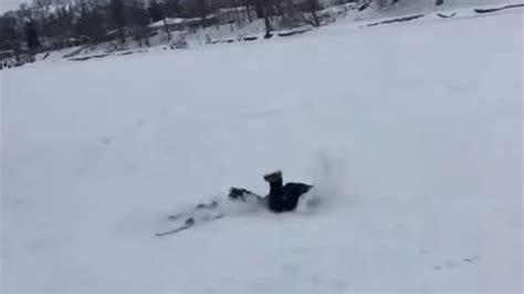 This Guy Literally Flew Out Of His Skis And Landed Hard Youtube