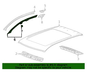 Cadillac Xt Inner Rail Driver S Side Lh