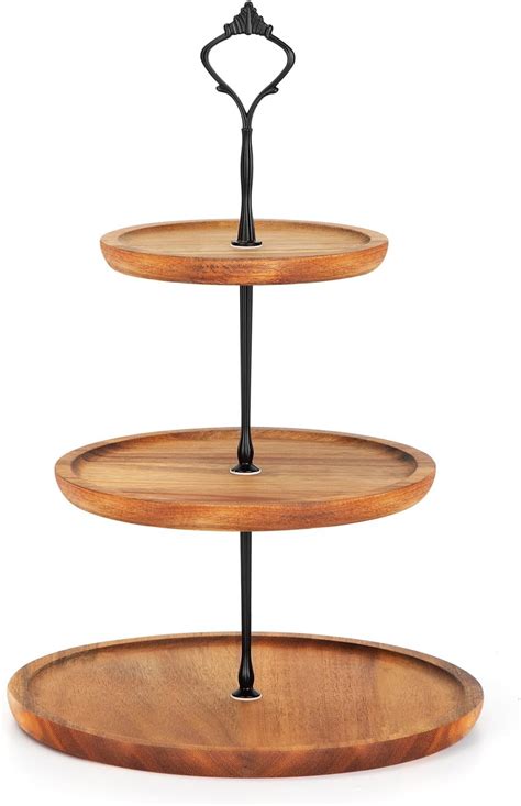 Eidoct 3 Tier Round Porcelain Tiered Cupcake Stand Tiered Serving