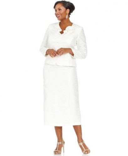 Le Suit Ruffled White Skirt Suit White Skirt Suit Skirt Suit Le Suit