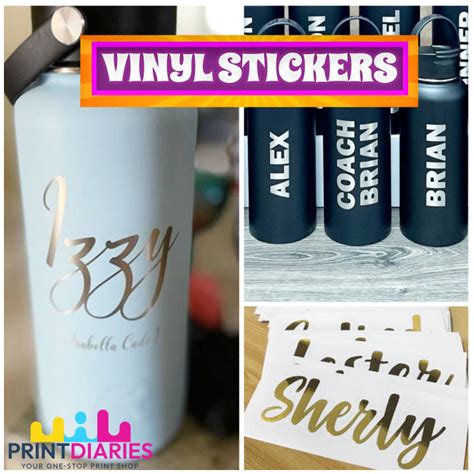 Waterproof Customize Name vinyl sticker Decals for Anything Tumbler ...