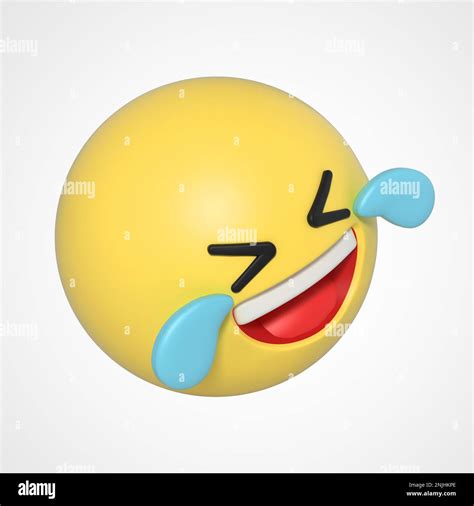 3d emoji emoticon character burst out laughing Stock Photo - Alamy