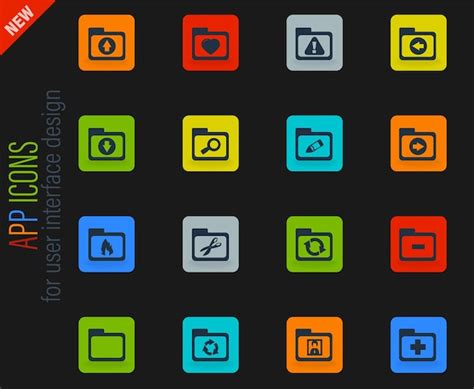 Premium Vector Folders Icons Set