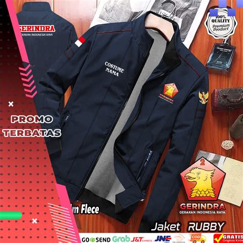 Jual Jaket Custom Murah Desain Trendy Kekinian Jaket Partai Gerindra