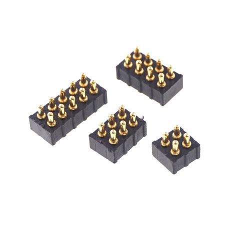 5 0 이중 행 SMD 수 스프링 장착 포고핀 납땜 가능 RoHS 무연 포고 핀 2 0mm 피치 4 6 8 10 위치 높이