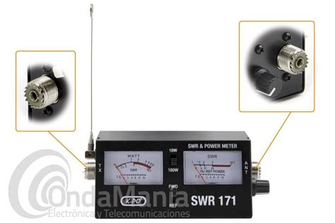 K-PO SWR-171 Medidor de ROE estacionarias y watimetro con doble instrumento