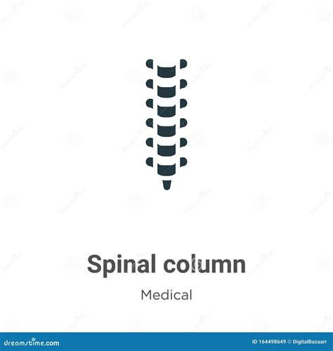 Spinal Column Vector Icon On White Background Flat Vector Spinal