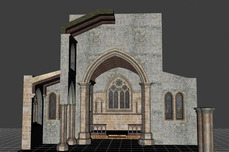 Church Nave - 3D Model by dazinbane