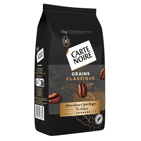 Carte Noire Caf En Grains Ar Me Intense Et Go T Unique Pur Arabica Kg