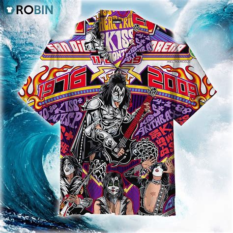 Kiss Band Art Hawaiian Shirt Robinplacefabrics