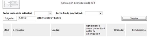 E359 Simulación del cálculo de los módulos en IRPF e IVA Entorno