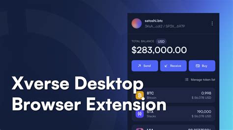 Xverse Bitcoin Wallet For Web Desktop Browser Extension Youtube