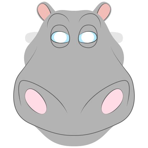 Hippo Mask Template Free Printable Papercraft Templates