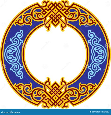 Oriental Rosette Chinese Ornament Stock Vector Illustration Of