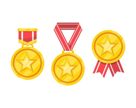 Champion Gold Medal Star Medal Vector Vector Art At Vecteezy