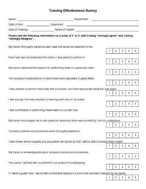 Training Survey Examples - 4+ PDF, Word | Examples