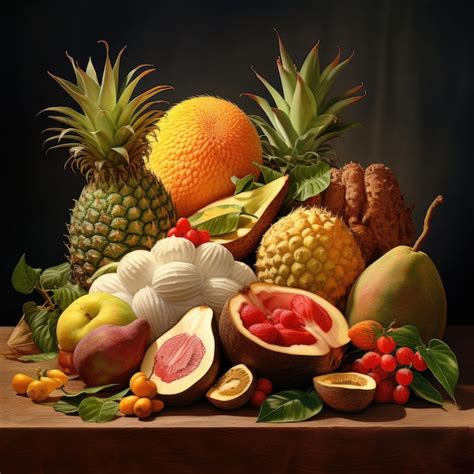 Premium AI Image | Tropical fruits