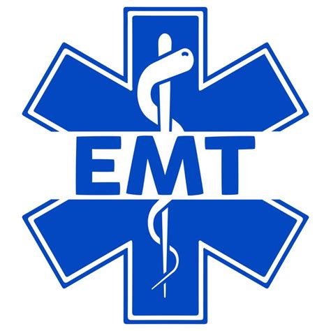 An Emt Medical Symbol With The Word Emt In Its Center And A Snake On Top