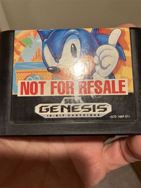 Sonic The Hedgehog Not For Resale Sega Genesis With Manual Tested