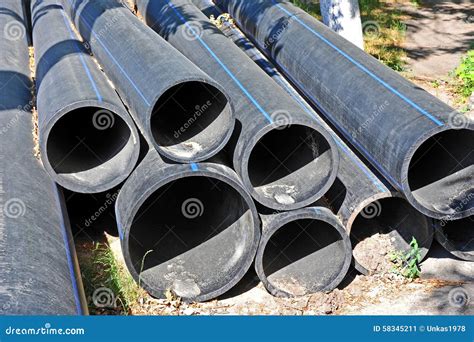 Stacked Pvc Pipe Stock Image Image Of Background Abstract