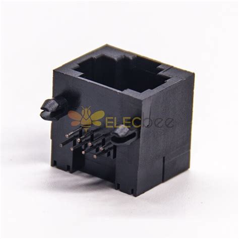 RJ45 Connectors 90 Grad Unshielded Ethernet Network Single Port DIP PCB