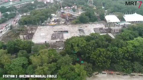 WATCH Aerial Shot Of Construction Of MRT 7 From Quezon Memorial Circle