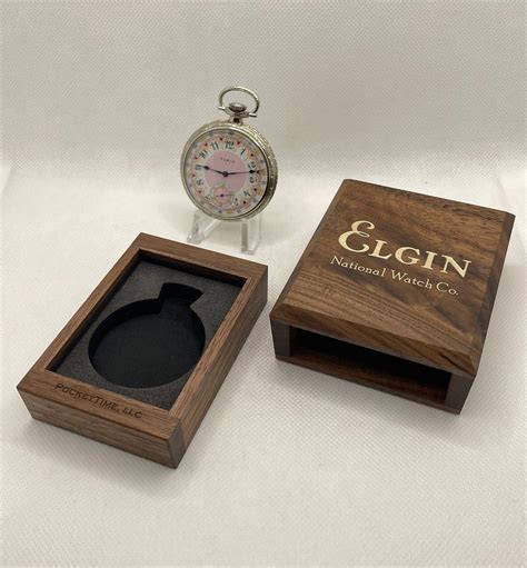 Custom Pocket Watch Box. New Design Hand Made in Black Walnut. Velvet