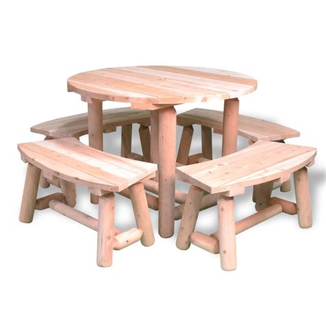 Outdoor Round Table Set - Logheads Home Center