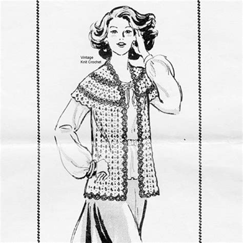 Crochet Vest Pattern Shell Stitch Laura Wheeler 775 Mail Order Design