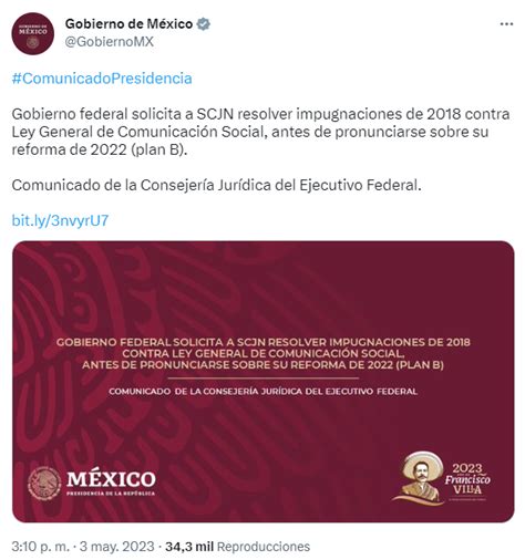 Spr Informa La Scjn Neg La Solicitud Del Cjef Que Ped A Resolver