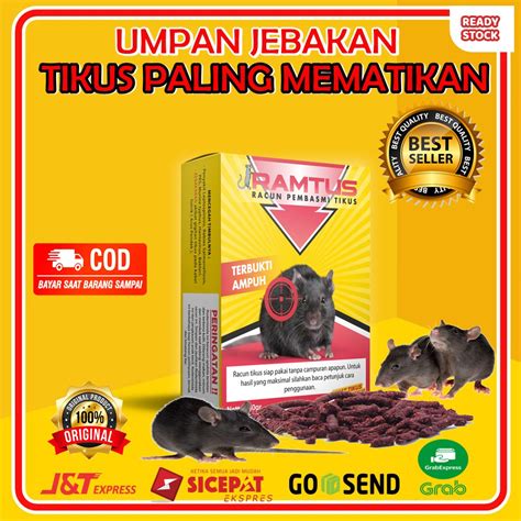 Jual Racun Tikus Paling Ampuh Mematikan Dan Tidak Bau By Ramtus150 Gram